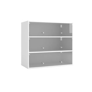 Armadio Portascarpe in Vetro Bianco con Luce LED RGB, Scarpiera Moderna - Product Image 6