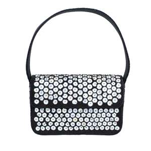 Sac à bandoulière en daim fait main avec perles et pompons, sac à main classique décontracté pour soirée, fête ou mariage - Product Image 2