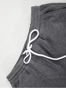 Men's Casual Solid Color Drawstring Sweatpants Streetwear Gym <b>Pants</b> Mid Waist XL Size Flat Front Straight Pattern Star <b>Pants</b> - Product Image 4