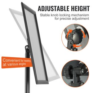 Porta Cartelli su Piedistallo Resistente 11 X 17 Pollici, Supporto per Poster Regolabile Verticale e Orizzontale, Trattamento Superficiale Lucido per Formato A4 - Product Image 3