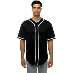 Maillots de baseball en polyester interlock haute respirabilité, style asymétrique moderne pour une allure contemporaine et dynamique - Product Image 2