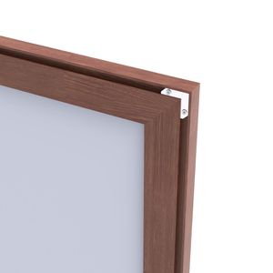 Miroir de salle de bain rectangulaire moderne surdimensionné 60''x40'' avec cadre en noyer, grands miroirs muraux décoratifs pour salon et chambre à coucher - Product Image 5