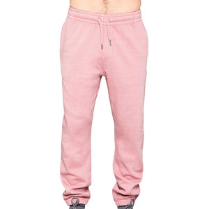 Pantalon de survêtement décontracté rose pour homme, 100 % coton tricoté, taille élastique avec cordon de serrage, poches latérales, poids moyen, idéal pour l'automne - Product Image 5