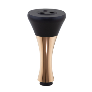 Pied de canapé conique moderne en aluminium, bicolore noir soyeux et or rose PVD, pieds de meuble, support de canapé, quincaillerie de mobilier - Product Image 2