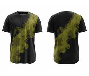 Camiseta de Béisbol Personalizada, Tejido de Malla Transpirable, Uniforme de Equipo con Logotipo y Números Personalizados |   Base de Poliéster Transpirable - Product Image 6