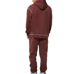 Conjunto Deportivo de Alta Calidad 100% Algodón Personalizado para Hombre, Conjunto de Sudadera y Pantalones Deportivos, Conjunto de Sudadera con Capucha y Pantalones Deportivos Gruesos - Product Image 6