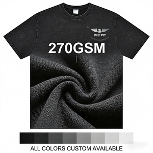 เสื้อยืดผู้ชายผ้าเทอร์รี่ถักเนื้อนุ่ม ระบายอากาศได้ดี ทรงโอเวอร์ไซส์ คอโอเวอร์  ผ้าฝ้าย 100% 260GSM  ล้างสีแบบแอซิดวอช  พร้อมปักโลโก้ตามสั่ง - Product Image 2