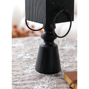 เชิงเทียนวินเทจสีดำ เชิงเทียนไม้เนื้อแข็งสำหรับตกแต่งโต๊ะในวันอีสเตอร์ ของขวัญงานแต่งงาน เชิงเทียนสไตล์เรโทร โดย MULTI CRAFT - Product Image 4