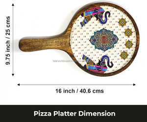 Tabla de servir de madera con logotipo personalizado, tabla de pizza para hotel y restaurante, bloques de cortar de exportación Falak World para servir por FWE - Product Image 2