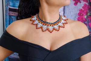 Collier perlé Huichol de qualité supérieure pour anniversaire, Noël, mariage, anniversaire de mariage, fête - Product Image 4