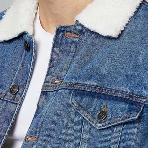 Veste en jean 100 % coton de haute qualité pour homme, respirante, couleur unie, vintage, coupe-vent, écologique, réversible, brodée, hiver - Product Image 4
