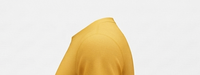 T-shirt à manches courtes pour homme, jaune moutarde, col rond, couleur unie, coupe classique, évacuation de l'humidité, 100% polyester, toutes saisons