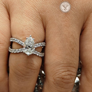 Anillo de Compromiso de Lujo con Diamante Cultivado en Laboratorio con Corte de Pera para Mujer, Certificado IGI, Oro de 14K, Joyería Nupcial, Regalo - Product Image 5