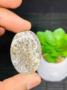 Gemas Zubeda, Jaspe Dálmata Natural Calentado, Corte Ovalado, Gema Blanca Suelta, Cambio de Color, Excelente Calidad Rara, Certificado por Terceros - Product Image 2