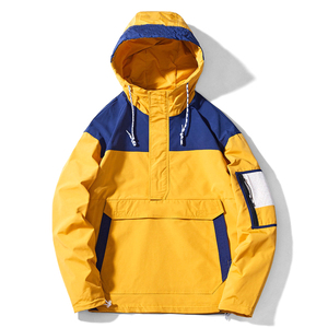 Veste coupe-vent d'hiver à capuche de qualité supérieure, légère, imperméable, logo personnalisé, vêtements de randonnée en plein air, vêtements de voyage pour hommes - Product Image 5