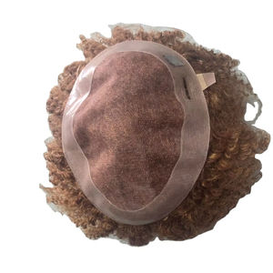 Prothèse capillaire homme en cheveux humains indiens Remy bouclés, base mono - TAZ HAIR BANGLADESH - Product Image 1