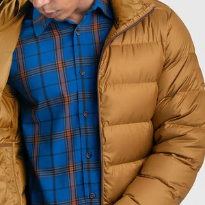 Veste matelassée imperméable, coupe-vent et respirante pour homme, avec logo personnalisé sur le devant, col montant, hiver, OEM, haute qualité - Product Image 4