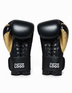 Custom Logo Boxing <b>Gloves</b> Genuine Leather <b>Lace</b> Up Training <b>Gloves</b> Wholesale - Product Image 4