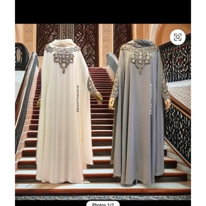 High Quality Women Abaya with 3D Floral Embroidered Design Elegant Dubai <b>Kaftan</b> Islamic Dress for Women Available for Best Price - Product Image 4
