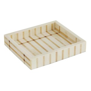 Plateau décoratif moderne minimaliste en os incrusté, motif vertical, thème végétal, fait main, multifonctionnel, pour Diwali, mariage, fête - Product Image 5