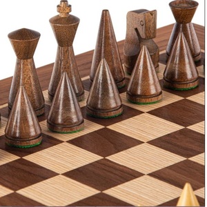 Juego de Ajedrez de Madera de Lujo Hecho a Mano al por Mayor, Juego de Ajedrez de Madera Tallada Cónica Moderna Personalizada para Adultos, Decoración del Hogar, Regalo - Product Image 3