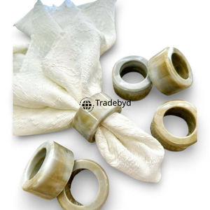 Anneau de serviette en corne écologique haut de gamme, fait main, élégant, pour la décoration de table, idéal pour les cadeaux Tradebyd - Product Image 1