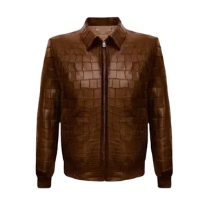 Veste en cuir originale pour homme, service OEM, respirante, col montant, fermeture éclair, style décontracté hiver pour homme - Product Image 5