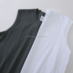 Gran Oferta personalizada 100% algodón transpirable gimnasio correr deportes camisetas sin mangas para Unisex - Product Image 4