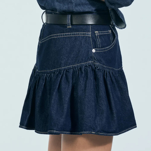 Proveedor Mayorista de Fábrica OEM con Marca Personalizada / Falda Vaquera Desgastada al por Mayor para Mujer, Estilo Roto, Falda Vaquera Streetwear - Product Image 5