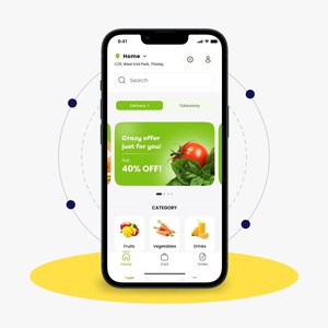 การพัฒนาแอปจัดส่งบริการอัจฉริยะสำหรับอาหาร ของชำ และสินค้าอื่นๆ พร้อมระบบติดตามแบบเรียลไทม์และแผงควบคุมผู้ดูแล - Product Image 2