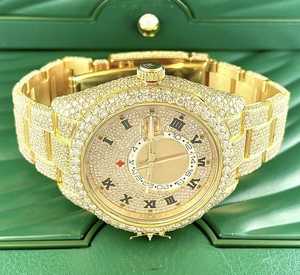 Reloj de Moissanita de Lujo de Alta Calidad, Reloj Personalizado con Incrustaciones de Diamantes para Regalo, Venta al por Mayor de Fábrica, Relojes Mecánicos con Incrustaciones de Diamantes Estilo Hip Hop - Product Image 4