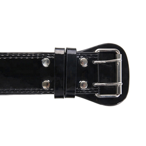 Ceinture de dips robuste en néoprène respirant avec support dorsal renforcé et fermeture à boucle, pour dips lestés et calisthénie, Noir/Rouge, pour haltérophilie - Product Image 3