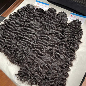 2026 Double Drawn Human Hair Extensions Steam Burmese Curly Hair Weaving Cuticle Aligned No <b>Tangle</b> No Shedding Large Stock - Product Image 3