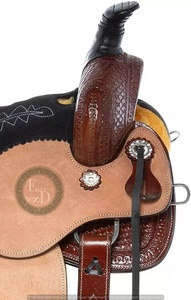 Silla de Montar Occidental Artesanal Premium Personalizable de Alta Calidad, Cómoda y Ligera, de Cuero Genuino para Carreras de Barriles y Espectáculos de Rodeo - Product Image 2