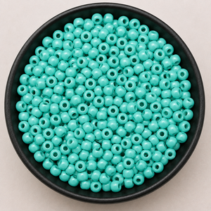 Perles de rocaille rondes Jaunty 8'0 Turquoise Preciosa (verre et verre soufflé) en vrac pour la fabrication de bijoux DIY, l'artisanat et la broderie - Product Image 1