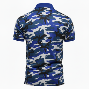 เสื้อโปโลกอล์ฟแบบซับลิเมชั่น ผ้าโพลีเอสเตอร์ 92% สแปนเด็กซ์ 8% ระบายเหงื่อได้ดี ยืดได้ 4 ทิศทาง ผ้าพรีเมียม สำหรับขี่ม้า - Product Image 4