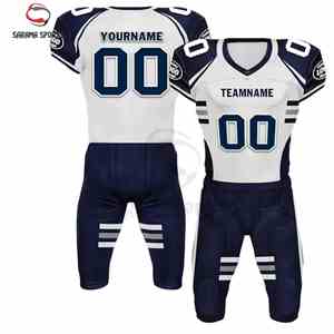 ชุดยูนิฟอร์มอเมริกันฟุตบอลคุณภาพสูง ชุดทีมแบบซับลิเมชั่นใหม่ เสื้อสแปนเด็กซ์สำหรับวิทยาลัย ปรับแต่งชื่อทีม เสื้อเจอร์ซีย์อเมริกัน - Product Image 1