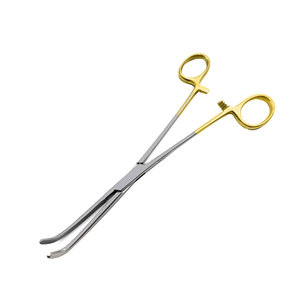 Pinzas de lahey para colecistectomía de acero inoxidable de grado quirúrgico - Instrumento curvo hemostático de sujeción y tracción con mango largo - Product Image 4