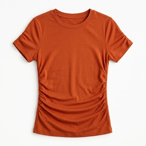 Camiseta Casual de Verano para Mujer, Cuello Redondo, Manga Corta, Tejido Transpirable, OEM, ODM, Logotipo Personalizado al por Mayor, MOQ Bajo - Product Image 1