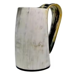 Mug en corne rustique, écologique et fait main pour bière, hydromel et bière artisanale - Design moderne pour bars à domicile et festivals - Product Image 5