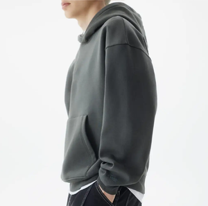 Sudadera con Capucha para Hombre, Corte Regular, Estilo Urbano Personalizado, Transpirable, 100% Algodón, Diseño Sólido o Estampado, Secado Rápido, Ecológica - Product Image 3