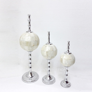 Aluminum Metal Base Marble Tree Shape Design Fancy Showpiece <b>Statue</b> Sculpture Modern Style Golden Plated - Product Image 3
