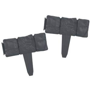 41 Pcs Plastique Pelouse Clôture Pierre Look 393.7 "pour Clôture Treillis & Portails - Product Image 5