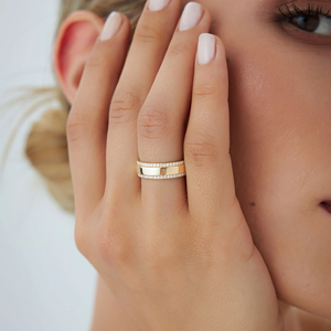 0.35 CT 14k Gold Diamond Diamond Edge Wedding Band, Unique <b>Stacking</b> Diamond <b>Ring</b> for Women, Anniversary Gift, Birthday Gift Idea - Product Image 6