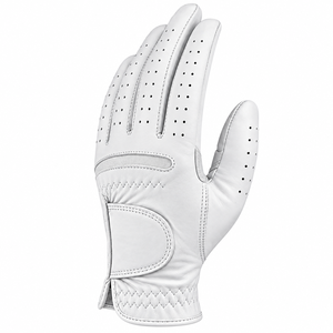 Guante de golf de cuero genuino blanco, transpirable, para mano derecha, unisex, deportivo. - Product Image 2
