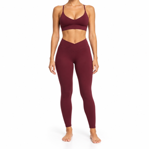 Conjuntos de Yoga con Cierre para Mujer, Tops Deportivos y Leggings, Ropa Deportiva para Entrenamiento, Gimnasio, Fitness, Estilo de Vida Activo, Compradores Mayoristas para B2B - Product Image 1
