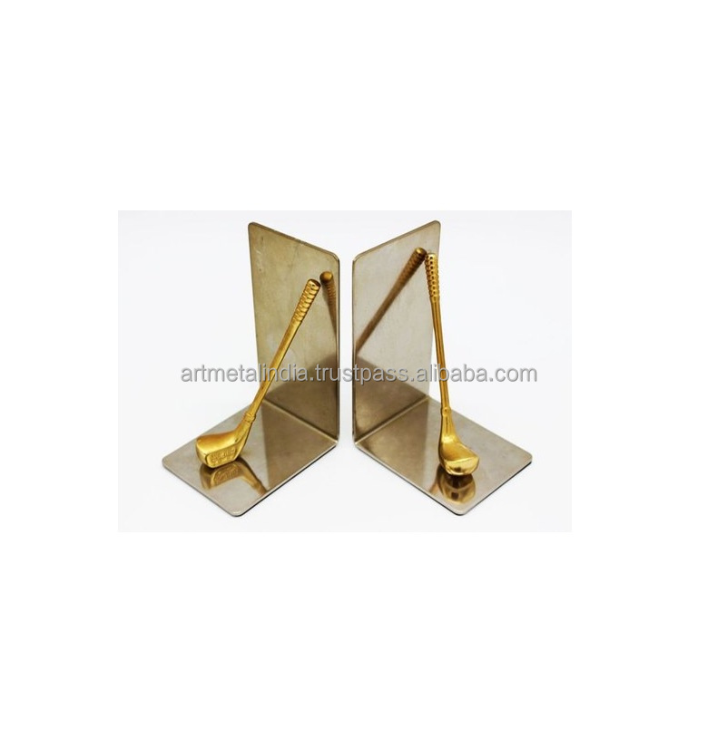 Позолоченные концы книг для книг, новый стиль, металлические концы книг, оптовая цена, индивидуальный новый внешний вид для держателей магазинов