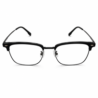 Lunettes optiques anti-lumière bleue UV420, monture carrée semi-cerclée en plastique léger, mode personnalisée, sur mesure, OEM