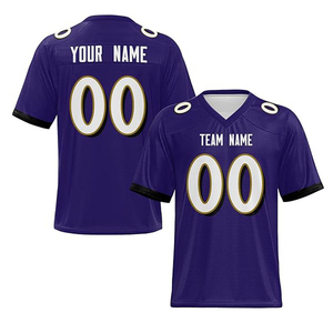 Custom V-Neck American Football Jersey Men's 100% Polyester Sublimated Print Moisture Wicking Team <b>Name</b> Number Adult Regular Fit - Product Image 6