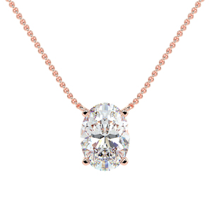 Pendentif Breloque Femme en Diamant de Laboratoire Taille Ovale 2,5 Carats, Or Massif 14K, Certifié IGI, Très Demandé, Personnalisation OEM/ODM Disponible - Product Image 2